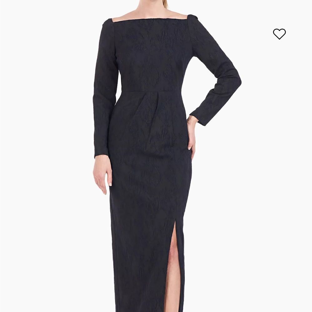 Kay Unger Jude Jacquard Column Gown side tag only *